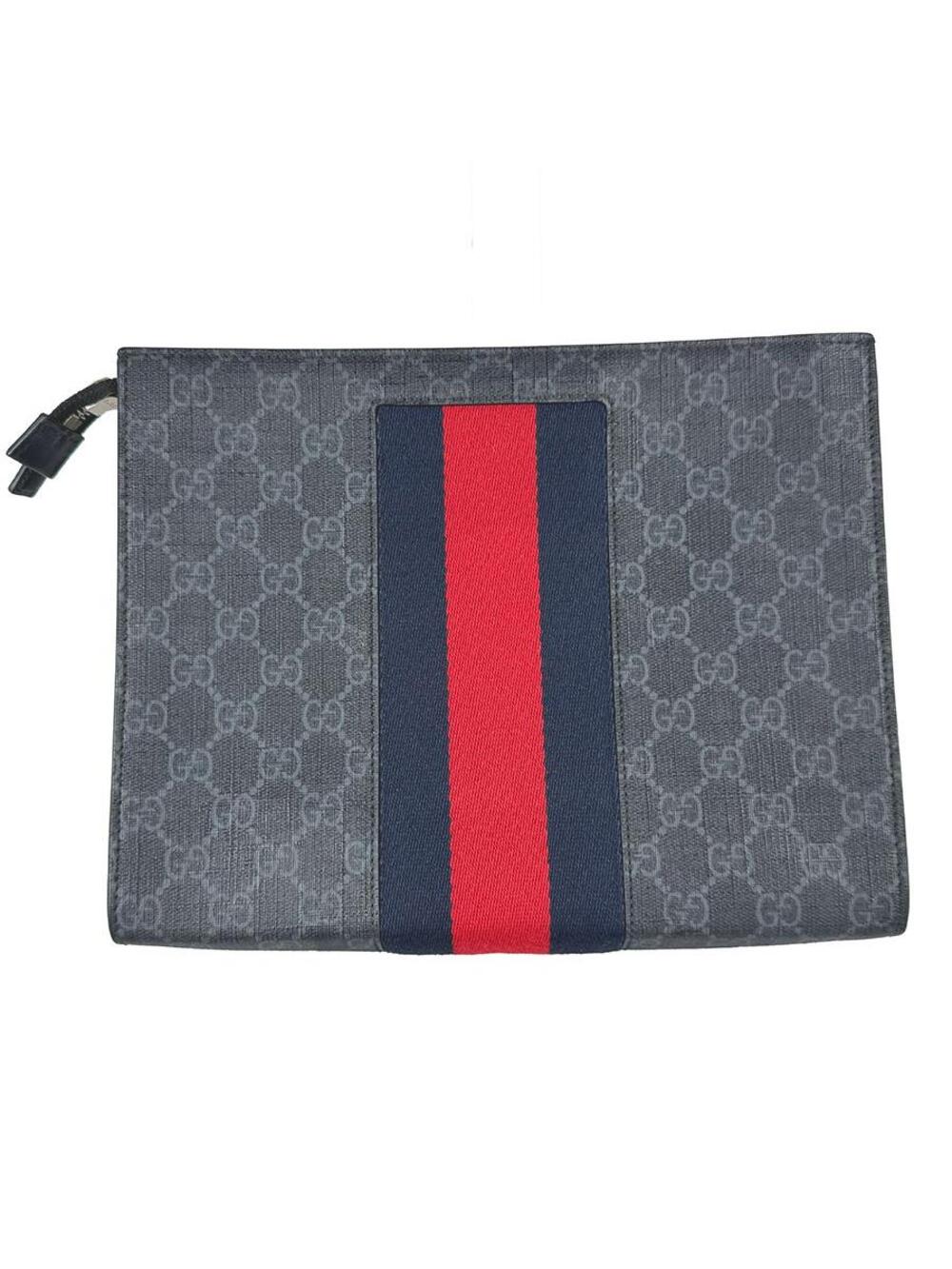 Auth Gucci Sherry Line Clutch Bag Navy #351611G45B